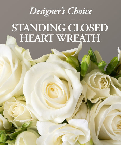 Standing Closed Heart Wreath in Boston, MA