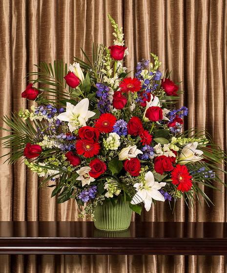 Patriotic Funeral Basket